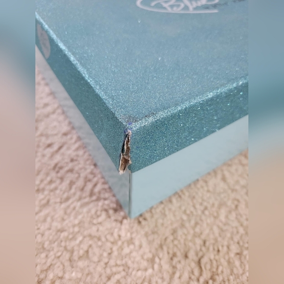 NIB Betsey Johnson Blue Wedding Honor Silver Metal Pumps Sz 10 - Picture 8 of 9